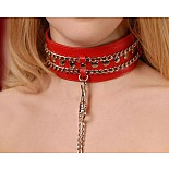 <strong>Ошейник кожаный красный шириной 50мм,с цепочкой-поводком с карабином длиной 50см 3101-2</strong> <br />
Изготовлен из натуральной кожи с велюровой подкладкой. <div class="charTableblock"> </div> Ошейник кожаный красный шириной 50мм,с цепочкой-поводком с карабином длиной 50см 3101-2 
Изготовлен из натуральной кожи с велюровой подкладкой.