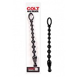 <strong>Анальная цепочка длинная COLT Max Beads черная</strong> <br />
Анальная цепочка длинная COLT Max Beads – круглые анальные шарики различного диаметра на цепочке с прочным кольцом-держателем, изготовлены из плотного эластичного материала/ Очень гибкая. <div class="charTableblock"><div><span>Длина, см</span>: 28</div><div><span>Диаметр, см</span>: 2.5</div><div><span>Материал</span>: силикон</div><div><span>Цвет</span>: черный</div><div><span>Особенности</span>: цепочки, бусы</div><div><span>Длина, см</span>: 25 и более</div><div><span>Диаметр, см</span>: 2</div></div> Анальная цепочка длинная COLT Max Beads черная 
Анальная цепочка длинная COLT Max Beads – круглые анальные шарики различного диаметра на цепочке с прочным кольцом-держателем, изготовлены из плотного эластичного материала/ Очень гибкая.