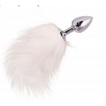      Small Silver Plug  With White Small Tail     SSPWWST 
        .