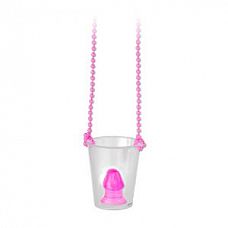    Pecker Shot Glass Necklace PINK 
         ,  ,  .