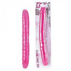 <strong>Двусторонний розовый фаллоимитатор с рельефом - 33 см. </strong> <br />
Двусторонний розовый фаллоимитатор с рельефом.<div class="charTableblock"><div><span>Длина, см</span>: 33</div><div><span>Диаметр, см</span>: 3.5</div><div><span>Материал</span>: ПВХ (PVC)</div><div><span>Цвет</span>: красный/розовый</div><div><span>Особенности</span>: двухголовый</div><div><span>Длина, см</span>: 25 и более</div><div><span>Диаметр, см</span>: 3</div><div><span>Производитель</span>: Dream Toys, Китай</div></div> Двусторонний розовый фаллоимитатор с рельефом - 33 см.  
Двусторонний розовый фаллоимитатор с рельефом.