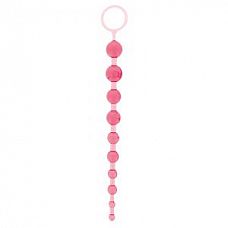 <strong>Розовая анальная цепочка - 26,6 см.</strong> <br />
Унисекс. Один Размер подходит всем. Удобное кольцо для удержания игрушки в руке.<div class="charTableblock"><div><span>Длина, см</span>: 26.6</div><div><span>Диаметр, см</span>: 2.5</div><div><span>Материал</span>: ПВХ (PVC)</div><div><span>Цвет</span>: красный/розовый</div><div><span>Особенности</span>: цепочки, бусы</div><div><span>Длина, см</span>: 25 и более</div><div><span>Диаметр, см</span>: 2</div></div> Розовая анальная цепочка - 26,6 см. 
Унисекс. Один Размер подходит всем. Удобное кольцо для удержания игрушки в руке.