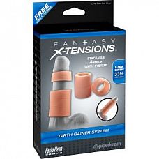 <strong>Комплект телесных насадок Girth Gainer System </strong> <br />
Регулируемая система насадок и колец, благодаря которой можно создать член своей мечты.<div class="charTableblock"><div><span>Материал</span>: TPE / TPR</div><div><span>Диаметр, см</span>: 2.50</div><div><span>Диаметр, см</span>: 2</div><div><span>Производитель</span>: PipeDream, США</div></div> Комплект телесных насадок Girth Gainer System  
Регулируемая система насадок и колец, благодаря которой можно создать член своей мечты.