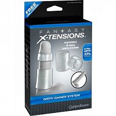 <strong>Набор прозрачных насадок на пенис GIRTH GAINER SYSTEM </strong> <br />
Регулируемая система насадок и колец, благодаря которой можно создать член своей мечты.<div class="charTableblock"><div><span>Материал</span>: TPE / TPR</div><div><span>Производитель</span>: PipeDream, США</div></div> Набор прозрачных насадок на пенис GIRTH GAINER SYSTEM  
Регулируемая система насадок и колец, благодаря которой можно создать член своей мечты.