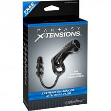 <strong>Чёрная насадка с анальной втулкой Extreme Enhancer with Anal Plug - 9,6 см.</strong> <br />
Насадка с анальной втулкой предназначена для усиления эрекции, пролонгации полового акта, анальной стимуляции.<div class="charTableblock"><div><span>Материал</span>: TPE / TPR</div><div><span>Диаметр, см</span>: 2.50</div><div><span>Диаметр, см</span>: 2</div><div><span>Производитель</span>: PipeDream, США</div></div> Чёрная насадка с анальной втулкой Extreme Enhancer with Anal Plug - 9,6 см. 
Насадка с анальной втулкой предназначена для усиления эрекции, пролонгации полового акта, анальной стимуляции.