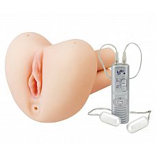 <strong>Нежная вибровагина с анусом и пультом управления </strong> <br />
С двумя вибрирующими пулями. Реалистичная текстура. Контроллер 3-скоростной.<div class="charTableblock"><div><span>Материал</span>: TPE / TPR</div><div><span>Цвет</span>: телесный</div><div><span>Наличие вибрации</span>: с вибрацией</div><div><span>Особенности</span>: вагина; попка</div></div> Нежная вибровагина с анусом и пультом управления  
С двумя вибрирующими пулями. Реалистичная текстура. Контроллер 3-скоростной.