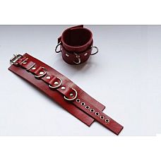 <strong>Красные не подшитые кожаные наручники</strong> <br />
Застежка - ремешок с пряжкой.<div class="charTableblock"><div><span>Материал</span>: кожа</div><div><span>Цвет</span>: красный, розовый</div><div><span>Производитель</span>: Beastly, Россия</div></div> Красные не подшитые кожаные наручники 
Застежка - ремешок с пряжкой.