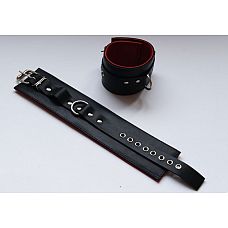 <strong>Чёрные подшитые кожаные наножники с красным подкладом</strong> <br />
Наножники подшитые.<div class="charTableblock"><div><span>Материал</span>: кожа</div><div><span>Производитель</span>: Beastly, Россия</div></div> Чёрные подшитые кожаные наножники с красным подкладом 
Наножники подшитые.