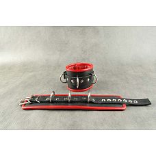 <strong>Чёрные обернутые наручники с 3 сварными D-кольцами и красным подкладом</strong> <br />
Наручники подшитые.<div class="charTableblock"><div><span>Материал</span>: кожа</div><div><span>Цвет</span>: черный; красный, розовый</div><div><span>Производитель</span>: Beastly, Россия</div></div> Чёрные обернутые наручники с 3 сварными D-кольцами и красным подкладом 
Наручники подшитые.