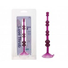 <strong>Фиолетовая анальная втулка анальная на присоске - 17,8 см. </strong> <br />
Втулка анальная, выполнена в форме вала с парными бусинами разного диаметра.<div class="charTableblock"><div><span>Длина, см</span>: 17.8</div><div><span>Диаметр, см</span>: 1.5</div><div><span>Материал</span>: ПВХ (PVC)</div><div><span>Цвет</span>: другой</div><div><span>Особенности</span>: цепочки, бусы</div><div><span>Длина, см</span>: 17-20</div><div><span>Диаметр, см</span>: меньше 2</div></div> Фиолетовая анальная втулка анальная на присоске - 17,8 см.  
Втулка анальная, выполнена в форме вала с парными бусинами разного диаметра.