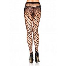 <strong>Чулки с геометрическим рисунком и ажурной попкой</strong> <br />
Чулки с геометрическим рисунком и ажурной кружевной попкой. <div class="charTableblock"><div><span>Размер</span>: S (42-44); M (44-46); L (46-48)</div><div><span>Цвет</span>: черный</div><div><span>Производитель</span>: Leg Avenue, США</div><div><span>В наличии</span>: S-M-L, черный</div></div> Чулки с геометрическим рисунком и ажурной попкой 
Чулки с геометрическим рисунком и ажурной кружевной попкой.