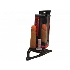 <strong>Телесный страпон с розовой головкой на регулируемых трусиках - 17,5 см.</strong> <br />
Благодаря своей форме и текстуре, страпон точно передает все линии и изгибы реального мужского пениса.<div class="charTableblock"><div><span>Длина, см</span>: 17.5</div><div><span>Диаметр, см</span>: 4.1</div><div><span>Длина, см</span>: 17-20</div><div><span>Диаметр, см</span>: 4</div><div><span>Материал</span>: ПВХ (PVC)</div><div><span>Цвет</span>: телесный</div><div><span>Особенности</span>: комплект; vac-u-lock</div></div> Телесный страпон с розовой головкой на регулируемых трусиках - 17,5 см. 
Благодаря своей форме и текстуре, страпон точно передает все линии и изгибы реального мужского пениса.