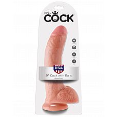 ������������� � �������� 9" COCK WITH BALLS �� �������� �������� 
������������� � �������� 9" COCK WITH BALLS �� �������� �� ��������� KING COCK ����������� �� ������������������� ��������� PVC - ���������������, ��� ���������� ������������� - ������, ������� ��������� ���������� ����������� �� �������������� �������.