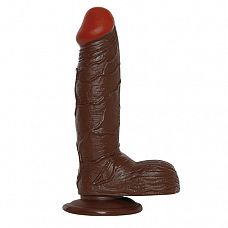 ������������� REALISTIC DILDO REAL RAPTURE BROWN 7.5" T4L-00700692 
