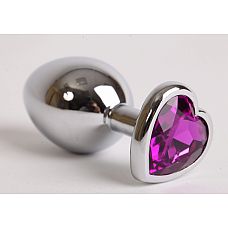 <strong>Анальная пробка сердечком с фиолетовым стразом S 7,5 х 2,8 см 47143-MM</strong> <br />
<div class="charTableblock"><div><span>Длина, см</span>: 7,5</div><div><span>Диаметр, см</span>: 2,8</div><div><span>Материал</span>: металл</div><div><span>Цвет</span>: другой</div><div><span>Особенности</span>: пробка; ювелирка</div><div><span>Особенности</span>: без вибрации; гладкая</div><div><span>Длина, см</span>: 5-8</div><div><span>Диаметр, см</span>: 2</div><div><span>Цвет кристалла</span>: голубой/синий/фиолетоый</div></div> Анальная пробка сердечком с фиолетовым стразом S 7,5 х 2,8 см 47143-MM