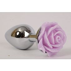 <strong>Серебристая анальная пробка с сиреневой розой - 7,6 см.</strong> <br />
Металлическая пробка с ограничительным основанием для безопасного использования.<div class="charTableblock"><div><span>Длина, см</span>: 7,6</div><div><span>Диаметр, см</span>: 2,8</div><div><span>Материал</span>: металл</div><div><span>Цвет</span>: другой</div><div><span>Особенности</span>: пробка; ювелирка</div><div><span>Особенности</span>: без вибрации; гладкая</div><div><span>Длина, см</span>: 5-8</div><div><span>Диаметр, см</span>: 2</div><div><span>Цвет кристалла</span>: голубой/синий/фиолетоый</div></div> Серебристая анальная пробка с сиреневой розой - 7,6 см.
Металлическая пробка с ограничительным основанием для безопасного использования.