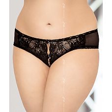 <strong>Игривые трусики с кружевной лицевой частью и прозрачной задней</strong> <br />
Трусики из прозрачной ткани и кружева, украшены 2 бантиками.<div class="charTableblock"><div><span>Размер</span>: 2X (52-54)</div><div><span>Цвет</span>: черный</div><div><span>Производитель</span>: SoftLine, Польша</div><div><span>В наличии</span>: XXXL, черный</div></div> Игривые трусики с кружевной лицевой частью и прозрачной задней
Трусики из прозрачной ткани и кружева, украшены 2 бантиками.