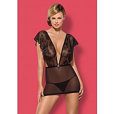 <strong>Эффектная сорочка Merossa с широкими кружевными бретелями и прозрачным подолом</strong> <br />
Эффектная сорочка Merossa с широкими кружевными бретелями и прозрачным подолом.<div class="charTableblock"><div><span>Размер</span>: S (42-44); M (44-46); L (46-48); XL (48-50)</div><div><span>Цвет</span>: черный</div><div><span>Производитель</span>: Obsessive, Польша</div><div><span>В наличии</span>: S-M, черный; L-XL, черный</div></div> Эффектная сорочка Merossa с широкими кружевными бретелями и прозрачным подолом 
Эффектная сорочка Merossa с широкими кружевными бретелями и прозрачным подолом.