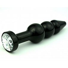 <strong>Чёрная анальная ёлочка с прозрачным кристаллом - 11,2 см.</strong> <br />
Металлическая анальная ёлочка с ограничительным основанием, украшенным кристаллом.<div class="charTableblock"><div><span>Длина, см</span>: 11.20</div><div><span>Диаметр, см</span>: 2.90</div><div><span>Материал</span>: металл</div><div><span>Длина, см</span>: 9-12</div><div><span>Диаметр, см</span>: 2</div></div> Чёрная анальная ёлочка с прозрачным кристаллом - 11,2 см.
Металлическая анальная ёлочка с ограничительным основанием, украшенным кристаллом.