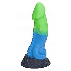 <strong>Голубой фаллоимитатор  Ночная Фурия Medium  с зелёным кончиком - 24,5 см.</strong> <br />
Если в фантазиях вашим партнёром выступает не человек, присмотритесь к этой модели от Erasexa   первого и пока единственного российского производителя товаров интимного назначения для поклонников зооэротики.<div class="charTableblock"><div><span>Длина, см</span>: 24.50</div><div><span>Диаметр, см</span>: 7.80</div><div><span>Материал</span>: силикон</div><div><span>Длина, см</span>: 21-24</div><div><span>Диаметр, см</span>: 7</div><div><span>Производитель</span>: Erasexa, Россия</div></div> Голубой фаллоимитатор  Ночная Фурия Medium  с зелёным кончиком - 24,5 см. 
Если в фантазиях вашим партнёром выступает не человек, присмотритесь к этой модели от Erasexa   первого и пока единственного российского производителя товаров интимного назначения для поклонников зооэротики.