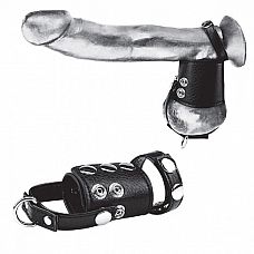      Cock Ring With 2  Ball Stretcher And Optional Weight Ring 
      .