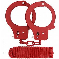          BONDX METAL CUFFS LOVE ROPE SET 
         BONDX METAL CUFFS LOVE ROPE SET.