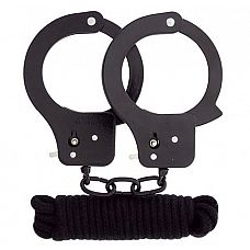 ׸         BONDX METAL CUFFS LOVE ROPE SET 
׸         BONDX METAL CUFFS LOVE ROPE SET.