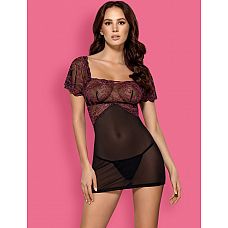 <strong>Обворожительная сорочка Sedusia с кружевными рукавчиками </strong> <br />
Восхитительное сочетание прозрачной сетки и кружева в коротенькой сорочке.<div class="charTableblock"><div><span>Размер</span>: S (42-44); M (44-46); L (46-48); XL (48-50)</div><div><span>Цвет</span>: черный</div><div><span>Производитель</span>: Obsessive, Польша</div><div><span>В наличии</span>: S-M, черный; L-XL, черный</div></div> Обворожительная сорочка Sedusia с кружевными рукавчиками  
Восхитительное сочетание прозрачной сетки и кружева в коротенькой сорочке.