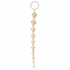 <strong>Золотые анальные бусы EXTREME</strong> <br />
Девушки любят золото и любят украшения! Золотые анальные бусы с максимальным диаметром бусинок до 2,5 см на гибком стержне помогут попробовать новое вместе с партнером! Красивая игрушка, которая отлично подходит для новичков из-за небольшого диаметра и и большой длины, чтобы позволит подобрать нужную степень введения цепочки. Длина цепочки 26 см. Выполнена из безопасного нетоксичного ПВХ.<div class="charTableblock"><div><span>Длина, см</span>: 26</div><div><span>Диаметр, см</span>: 2.5</div><div><span>Материал</span>: ПВХ (PVC)</div><div><span>Цвет</span>: другой</div><div><span>Особенности</span>: цепочки, бусы</div><div><span>Длина, см</span>: 25 и более</div><div><span>Диаметр, см</span>: 2</div></div> Золотые анальные бусы EXTREME 
Девушки любят золото и любят украшения! Золотые анальные бусы с максимальным диаметром бусинок до 2,5 см на гибком стержне помогут попробовать новое вместе с партнером! Красивая игрушка, которая отлично подходит для новичков из-за небольшого диаметра и и большой длины, чтобы позволит подобрать нужную степень введения цепочки. Длина цепочки 26 см. Выполнена из безопасного нетоксичного ПВХ.