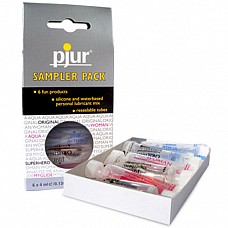   6   4  Pjur Sampler Pack 
   Pjur      .    6   Pjur    -   4 . <br><br>
   pjur AQUA,     pjur Woman, - pjur ORIGINAL,    pjur superhero lubricant,     pjur myglide,       pjuranalyse me! Glide.
