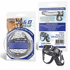 ������ �� ����� � ������������ ������� �� ������������� ���� �� ������� V-STYLE COCK RING BLM1722 
����������� V-�������� ������ �� ������������ ������������� ����, ���������� ����� � ������� ������������, � ����� �������� �����.