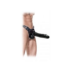    Hollow 12" Strap-On Black 
