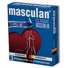 <strong>Презервативы Masculan Classic с пупырышками (Dotty)</strong> <br />
С пупырышками для лучшего стимулирования женщины.
Презерватив розового цвета.<div class="charTableblock"><div><span>Производитель</span>: Masculan, Германия</div><div><span>Количество</span>: 3</div></div> Презервативы Masculan Classic с пупырышками (Dotty)
С пупырышками для лучшего стимулирования женщины.
Презерватив розового цвета.
