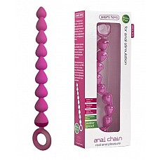 <strong>Анальная цепочка Anal Chain розовая</strong> <br />
9 силиконовых капель, слившихся воедино – это идеальный инструмент для исследования ануса. <br><br>
Погружая секс-игрушку в попку, заставляя её то раскрываться цепочке навстречу, то сжиматься над каждым звеном, вы испытаете море удовольствия! <br><br>
Колечко на основании упростит как введение, так и управление гибким анальным стимулятором.
<div class="charTableblock"><div><span>Длина, см</span>: 20.5</div><div><span>Диаметр, см</span>: 2</div><div><span>Материал</span>: силикон</div><div><span>Цвет</span>: красный/розовый</div><div><span>Особенности</span>: цепочки, бусы</div><div><span>Длина, см</span>: 17-20</div><div><span>Диаметр, см</span>: 2</div></div> Анальная цепочка Anal Chain розовая 
9 силиконовых капель, слившихся воедино – это идеальный инструмент для исследования ануса. <br><br>
Погружая секс-игрушку в попку, заставляя её то раскрываться цепочке навстречу, то сжиматься над каждым звеном, вы испытаете море удовольствия! <br><br>
Колечко на основании упростит как введение, так и управление гибким анальным стимулятором.
