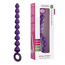 <strong>Анальная цепочка Anal Chain фиолетовая</strong> <br />
Некоторые цепочки лучше носить не снаружи, а внутри. Эта фиолетовая цепочка из 9 сросшихся капель украсит собой вашу сексуальную жизнь. <br><br>
Проникая в попку всё глубже, распирая стеночки всё сильнее, гибкий стимулятор заставит вас испытать море удовольствия! <br><br>
Колечко у основания облегчит погружение цепочки в анус.
<div class="charTableblock"><div><span>Длина, см</span>: 20.5</div><div><span>Диаметр, см</span>: 2</div><div><span>Материал</span>: силикон</div><div><span>Цвет</span>: другой</div><div><span>Особенности</span>: цепочки, бусы</div><div><span>Длина, см</span>: 17-20</div><div><span>Диаметр, см</span>: 2</div></div> Анальная цепочка Anal Chain фиолетовая 
Некоторые цепочки лучше носить не снаружи, а внутри. Эта фиолетовая цепочка из 9 сросшихся капель украсит собой вашу сексуальную жизнь. <br><br>
Проникая в попку всё глубже, распирая стеночки всё сильнее, гибкий стимулятор заставит вас испытать море удовольствия! <br><br>
Колечко у основания облегчит погружение цепочки в анус.