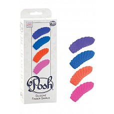 <strong>Набор Posh Silicone Finger Teasers Swirls: четыре насадки на палец из силикона</strong> <br />
Набор Posh Silicone Finger Teasers Swirls: четыре разноцветные текстурированные насадки на палец. Выполнены из 100% медицинского силикона. Очень эластичные и необычайно нежные. Отличное дополнение к стимуляции эрогенных зон и фистингу.<div class="charTableblock"><div><span>Материал</span>: силикон</div><div><span>Производитель</span>: California Exotic Novelties, США</div></div> Набор Posh Silicone Finger Teasers Swirls: четыре насадки на палец из силикона
Набор Posh Silicone Finger Teasers Swirls: четыре разноцветные текстурированные насадки на палец. Выполнены из 100% медицинского силикона. Очень эластичные и необычайно нежные. Отличное дополнение к стимуляции эрогенных зон и фистингу.