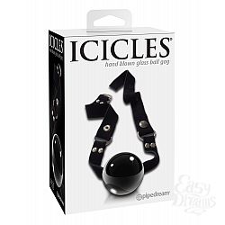 Кляп Icicles No. 65 из стекла черный  Кляп Icicles No. 65 из стекла черный
