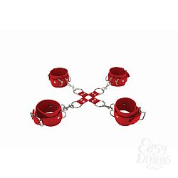  �������� ��� ������� Hand And Legcuffs Red SH-OU050RED