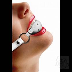 Белый кляп Gag Ball с шаром  Белый кляп Gag Ball с шаром