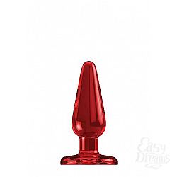 Красный акриловый анальный стимулятор Bottom Line - 10,5 см. Красный акриловый анальный стимулятор Bottom Line - 10,5 см.