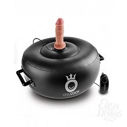     King Cock Vibrating Inflatable Hot Seat - Black   