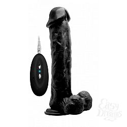 Чёрный вибратор-реалистик Vibrating Realistic Cock 11 With Scrotum - 29,5 см. Чёрный вибратор-реалистик Vibrating Realistic Cock 11 With Scrotum - 29,5 см.