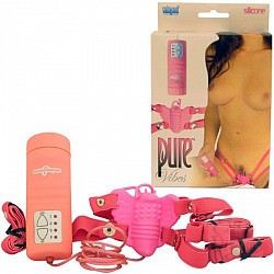    Strap-On Vibr. Butterfly Pink