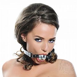 Кляп серебряного цвета Fetish Platinum Ball Gag, Черный  Кляп серебряного цвета Fetish Platinum Ball Gag, Черный
