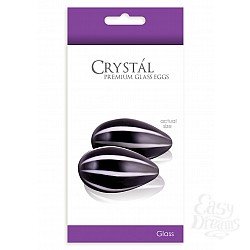   CRYSTAL GLASS EGGS BLACK NSN-0703-13