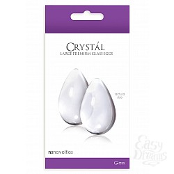   CRYSTAL LARGE GLASS EGGS CLEAR NSN-0703-21