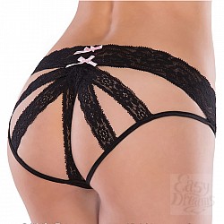 Кружевные трусики с открытой попкой  Кружевные трусики с открытой попкой