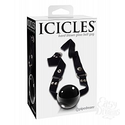 Кляп со стеклянным шариком ICICLES NO 65 Black 296523PD  Кляп со стеклянным шариком ICICLES NO 65 Black 296523PD