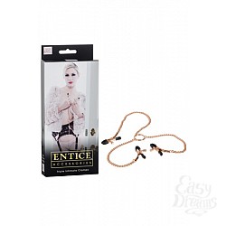 Зажимы для сосков и половых губ с цепью Entice Triple Intimate Clamps золотистые Зажимы для сосков и половых губ с цепью Entice Triple Intimate Clamps золотистые