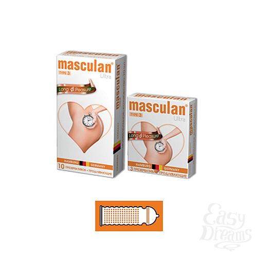  2  Masculan Ultra 3,  10 .*10      (Long Pleasure)